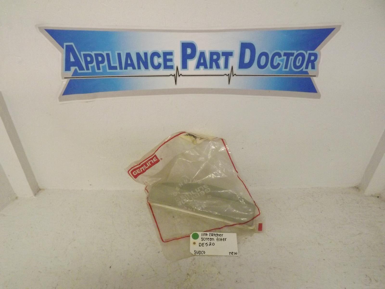 Supco Dryer DE520 Lint Catcher Screen Filter New Supco Dryer DE520 Lint Catcher Screen Filter New